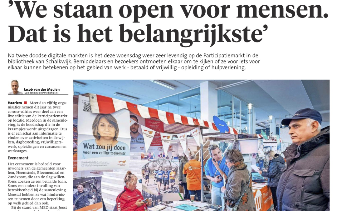 De Participatiemarkt 2022 in het Haarlems Dagblad
